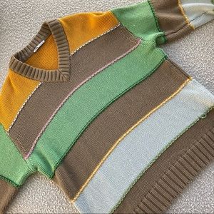 Striped long sleeve sweater